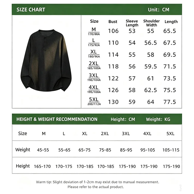 Mens Casual Faux Linen Henley Tee Long Sleeve 3‑Button Placket Relaxed‑Fit Vacation‑Style Lightweight Shirts