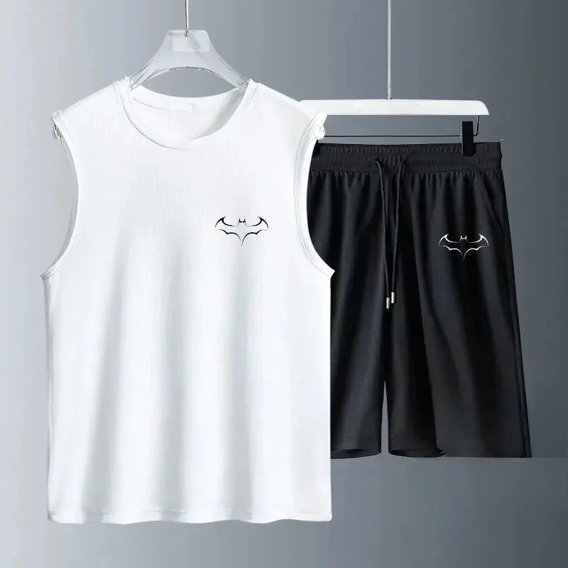 Men's Tank Top Sets 2026 Summer Quick drying seaside sports Sportswear running beach  sports two-piece Breathable oversize