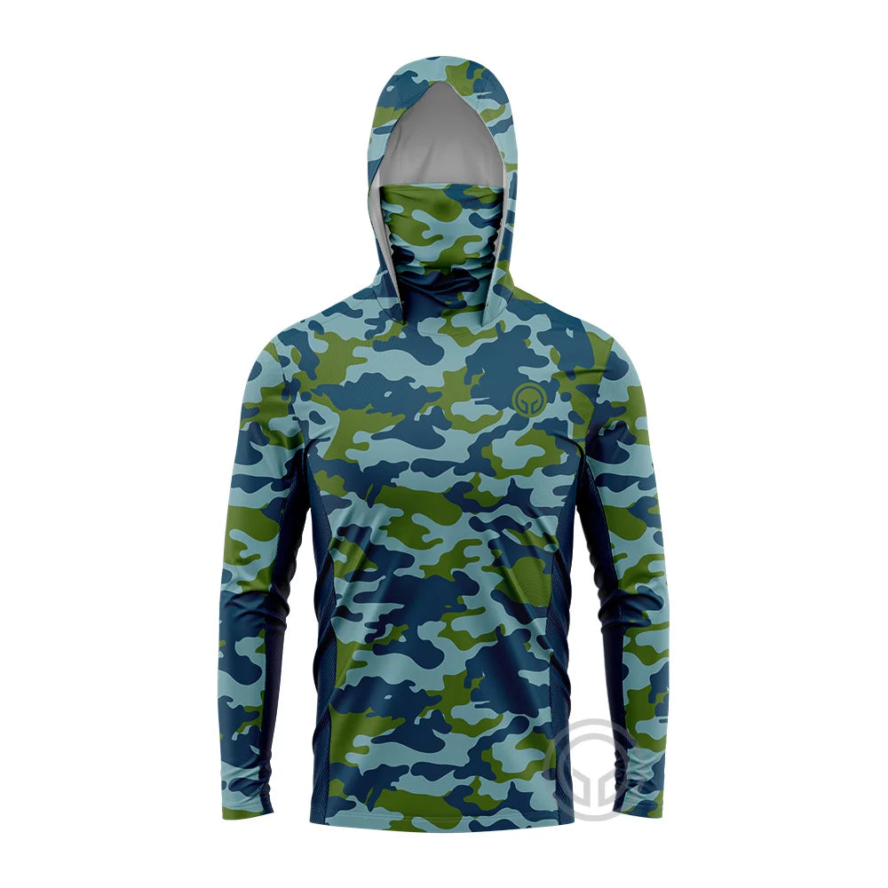 New Fishing Apparel Summer Outdoor Jersey Men Long Sleeve T Shirts Clothing Sun Uv Protection Breathable Hooded Fishing Wear