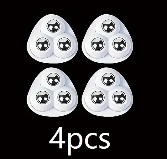 Paste Universal Wheel No Noise Self Adhesive Universal Pulley Rotating Wheels for Trash Can Bottom Kitchen Small Appliances