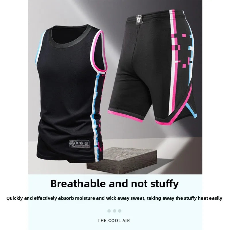 Men's Fashion Trend Sleeveless Vest Five Point Shorts 2-piece Set Summer Daily Outdoor Casual Trend Versatile Sportswear