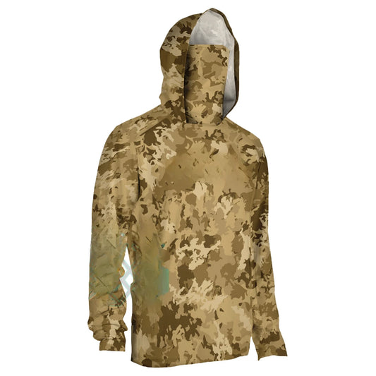 Fishing Shirt Summer Performance Fishing Clothing Men's Long Sleeve Uv Protection Mask Fishing Hooded Shirts Upf 50+ T-shirt