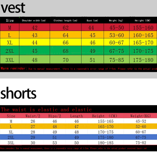 Men's Tank Top Sets 2026 Summer Quick drying beach Breathable men's tracksuit  running sports seaside oversize Two-piece sets