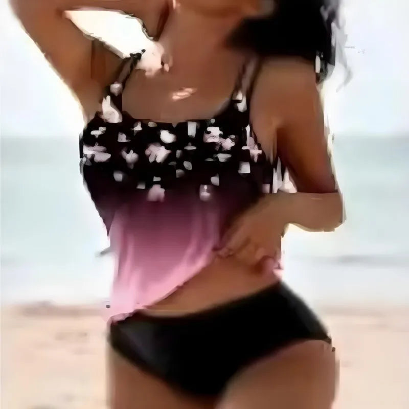 New Tankini Swimwears Tankini Set Sexy Swimsuit Women Summer Bathing Suit Bikini Set Sleeveless Beach Swimming Suit Female