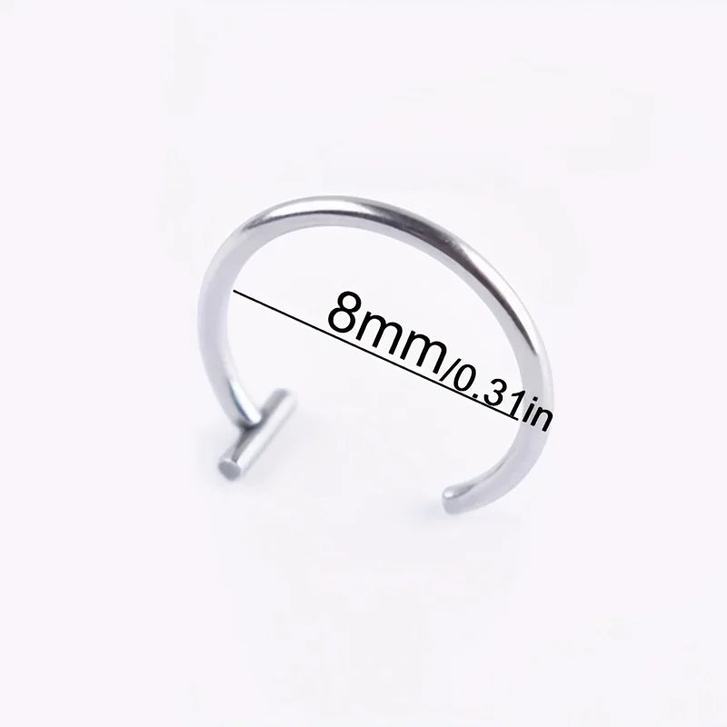 1PCS Fake Piercing Lip Rings Nose Nostril Ring Septum Clip On Mouth Ring Fake Piercing Body Clip Hoop