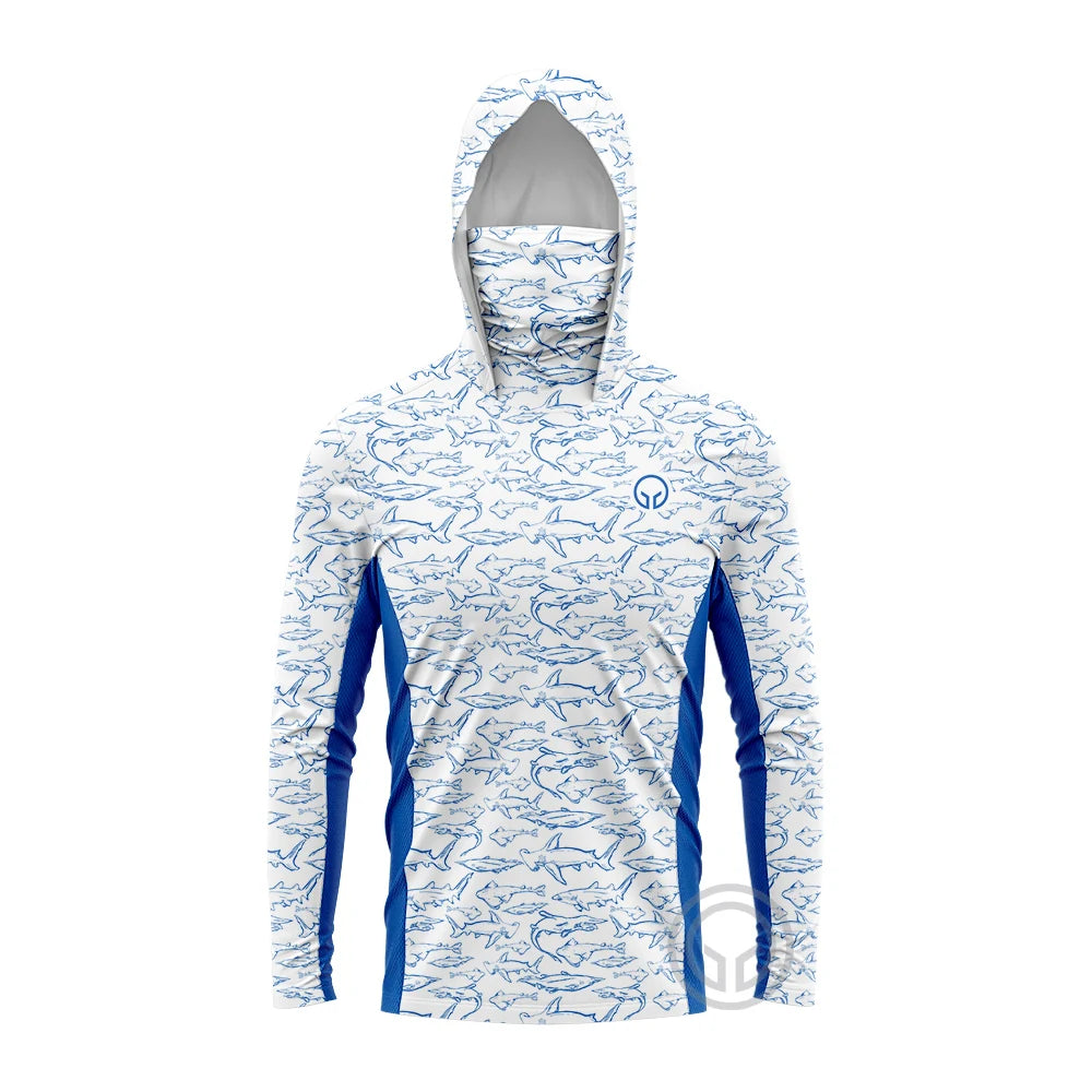 New Fishing Apparel Summer Outdoor Jersey Men Long Sleeve T Shirts Clothing Sun Uv Protection Breathable Hooded Fishing Wear