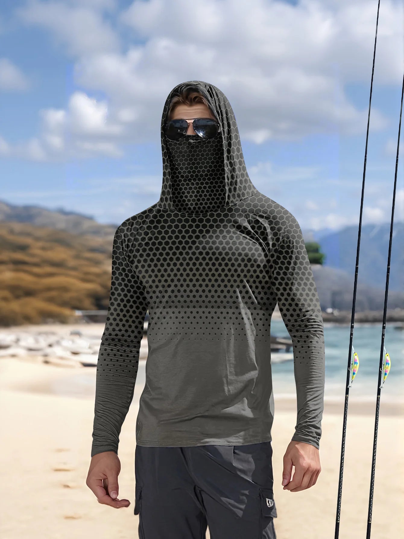2026 Summer Best-selling Men's Fishing Outfit for Outdoor Sports Leisure Comfortable and Soft 3D Pattern Printing