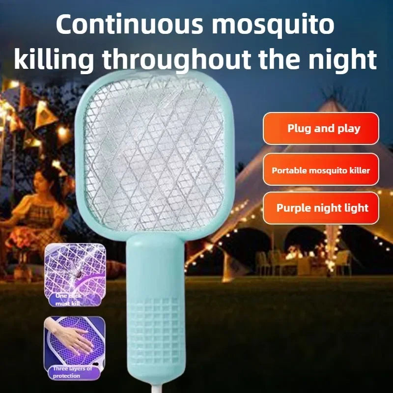 Portable USB Mosquito Swatter with UV Light Car Mosquito Killing Trap for Household Outdoor Picnic Camping Travel Hotel