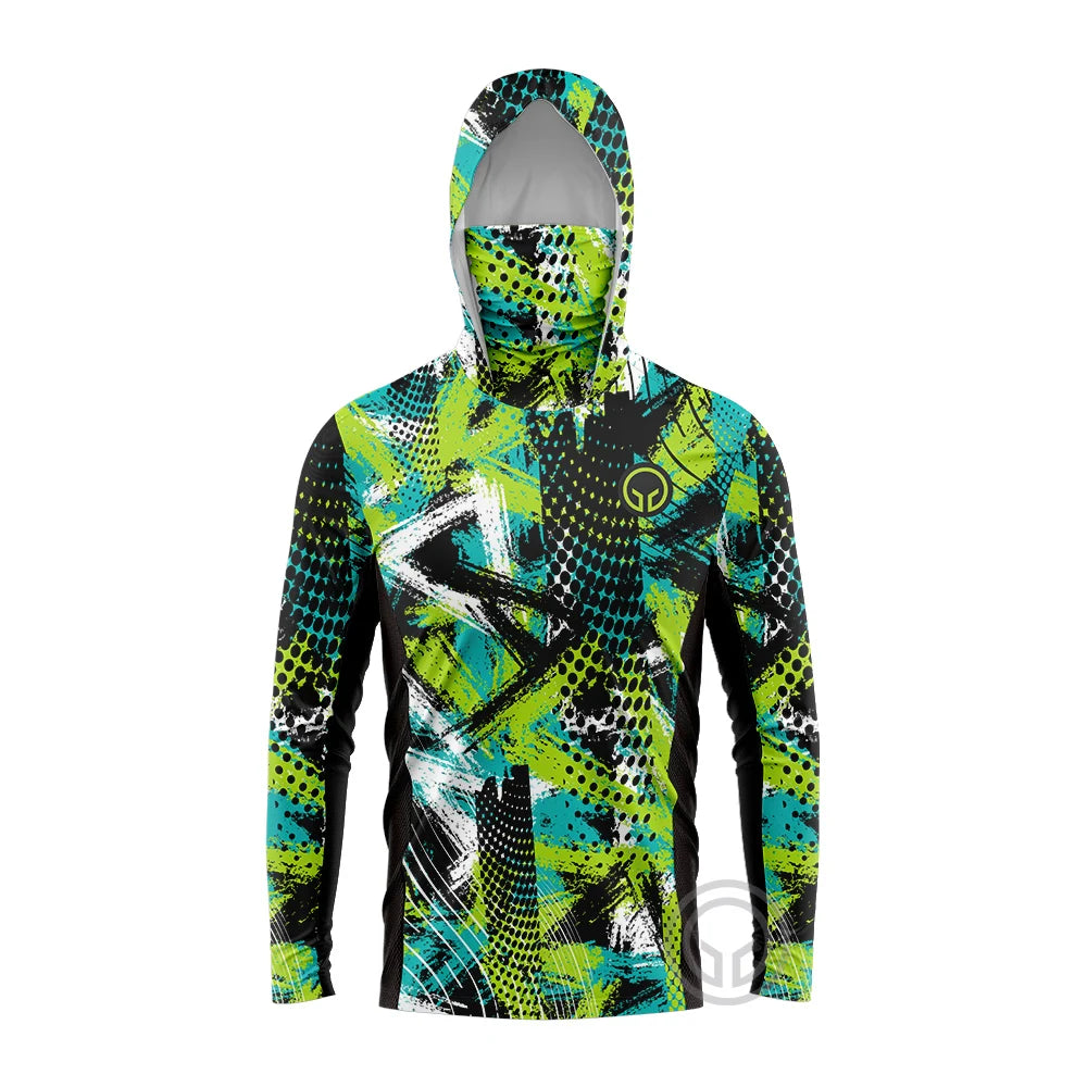 New Fishing Apparel Summer Outdoor Jersey Men Long Sleeve T Shirts Clothing Sun Uv Protection Breathable Hooded Fishing Wear